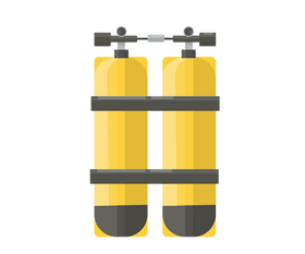 Diving oxygen tank illustration clipart
