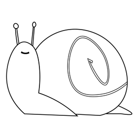 Snail black and white clipart