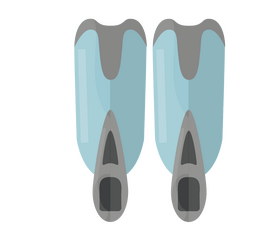 Diving flippers free clipart