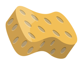 Cartoon bath sponge clipart