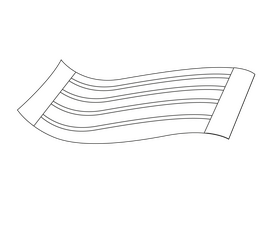 Summer beach towel illustration black and white clipart