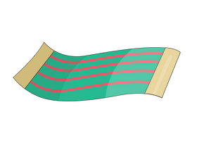 Summer beach towel illustration clipart