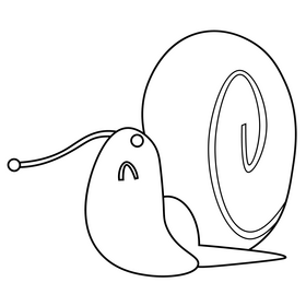 Snail black and white clipart