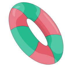 Swimming lifebuoy ring clipart