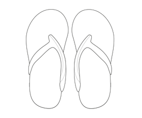 Summer sandals free black and white clipart