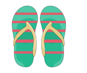 Summer sandals free clipart