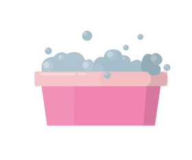 Plastic wash basin illustration clipart