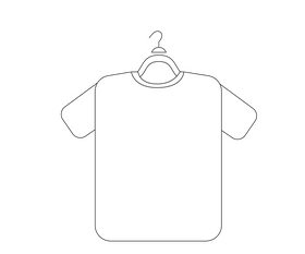 T shirt illustration black and white clipart