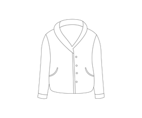 Men jacket cartoon black and white clipart