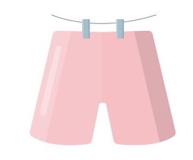 Hanging shorts drawing clipart