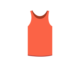 Men red shirt sleeveless clipart