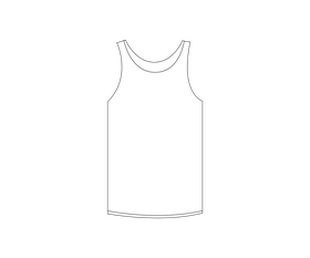 Men shirt sleeveless black and white clipart