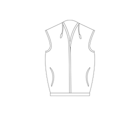 Men vest free black and white clipart