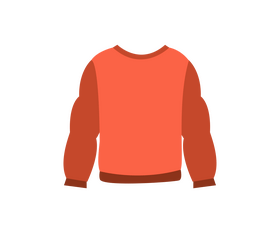 Red sweatshirt drawing clipart