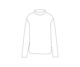 Men turtleneck black and white clipart