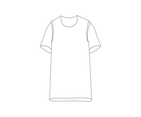 T shirt cartoon black and white clipart