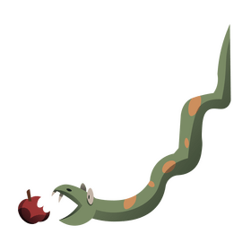 Snake eating clipart