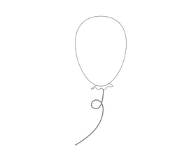 Balloons black and white clipart vector free download