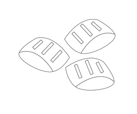 Ditalini pasta cartoon black and white clipart