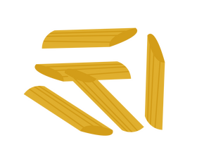 Penne pasta illustration clipart