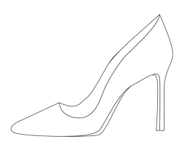 High heel shoes black and white clipart free download