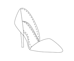 Women shoes free black and white clipart