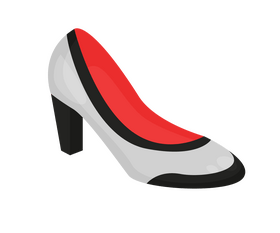 Kitten heel women shoes clipart