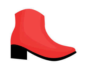 Women red ankle boots clipart