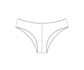 Female panties black and white clipart