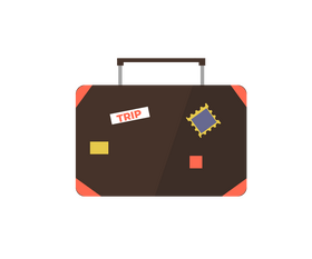 Travel luggage cartoon clipart