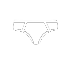 Men's underpants illustration black and white clipart