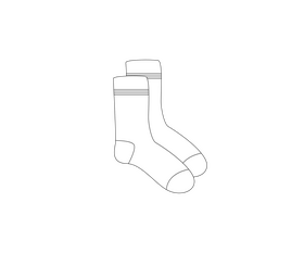 Free socks black and white clipart