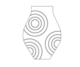 Vase black and white clipart