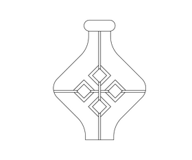 Vase black and white clipart