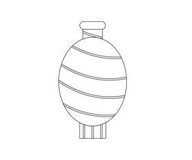 Vase free black and white clipart