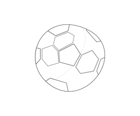 Soccer ball free black and white clipart