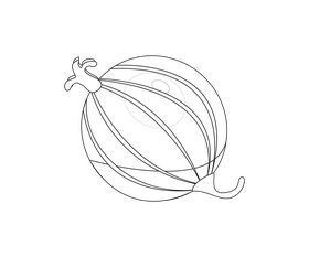 Gooseberry drawing black and white clipart