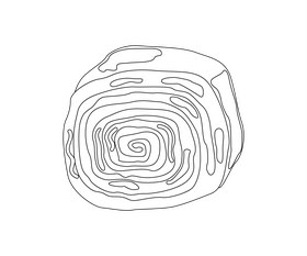 Jelly roll cake free black and white clipart