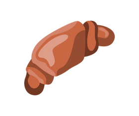 Cartoon croissant clipart
