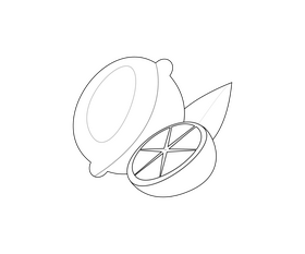 Lime free black and white clipart