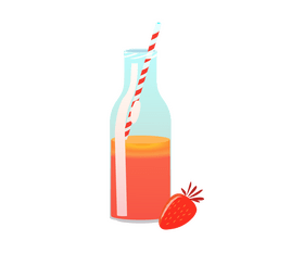 Strawberry juice free clipart