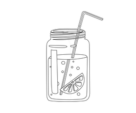 Free orange fresh juice black and white clipart
