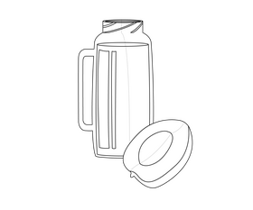 Fresh apricot juice black and white clipart