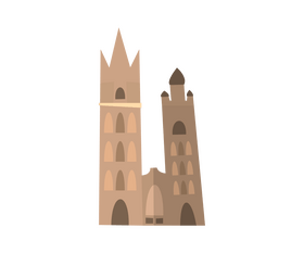 St Mary’s Basilica, Krakow, Poland clipart