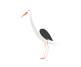 Cartoon heron clipart