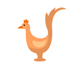Cartoon Rooster of Barcelos clipart