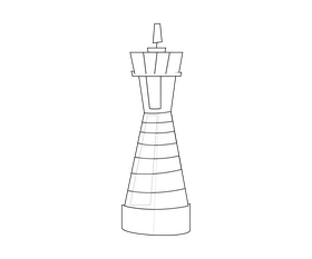Portugal lighthouse black and white clipart