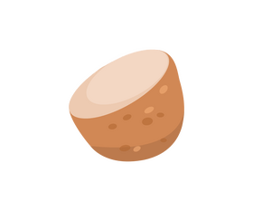 Half cut potato clipart