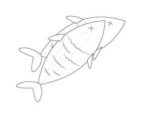 Free fish black and white clipart