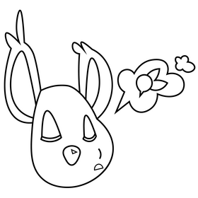 Cartoon squirrel dreaming black and white clipart